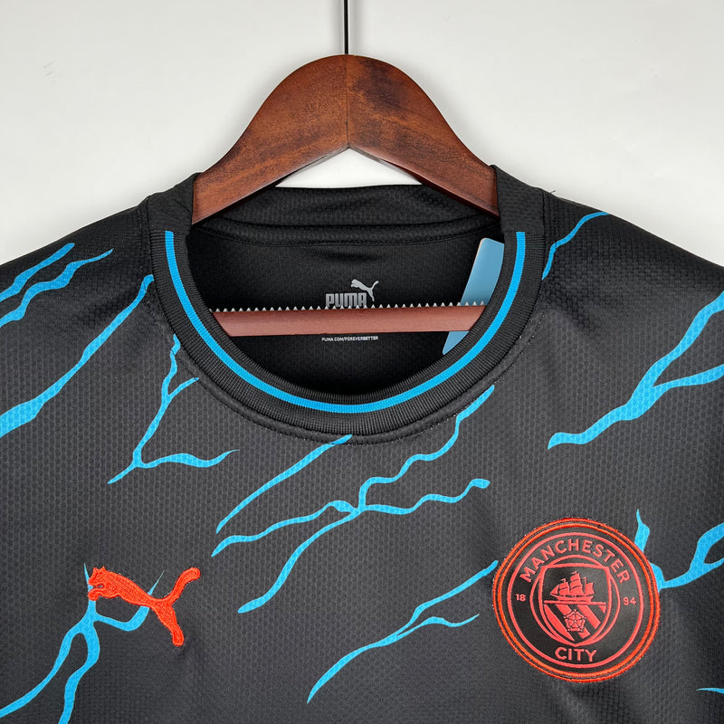 Camisa Manchester City Preta 23/24 - Torcedor Masculina