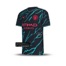 camisa manchester city com raios azul