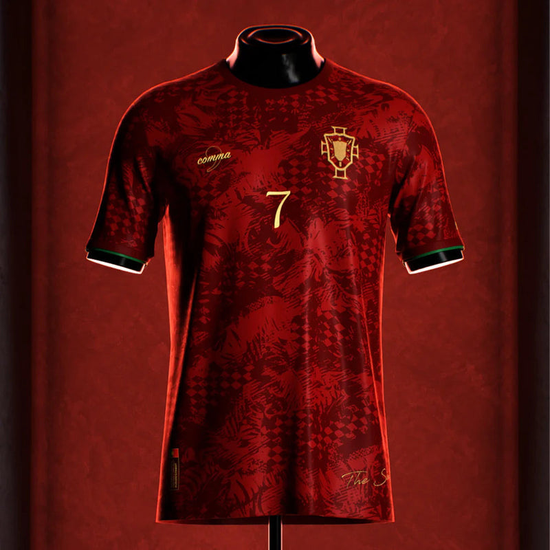 Camisa The Siu 2.0 Cristiano Ronaldo - Comma Football - Vermelha - Versão torcedor
