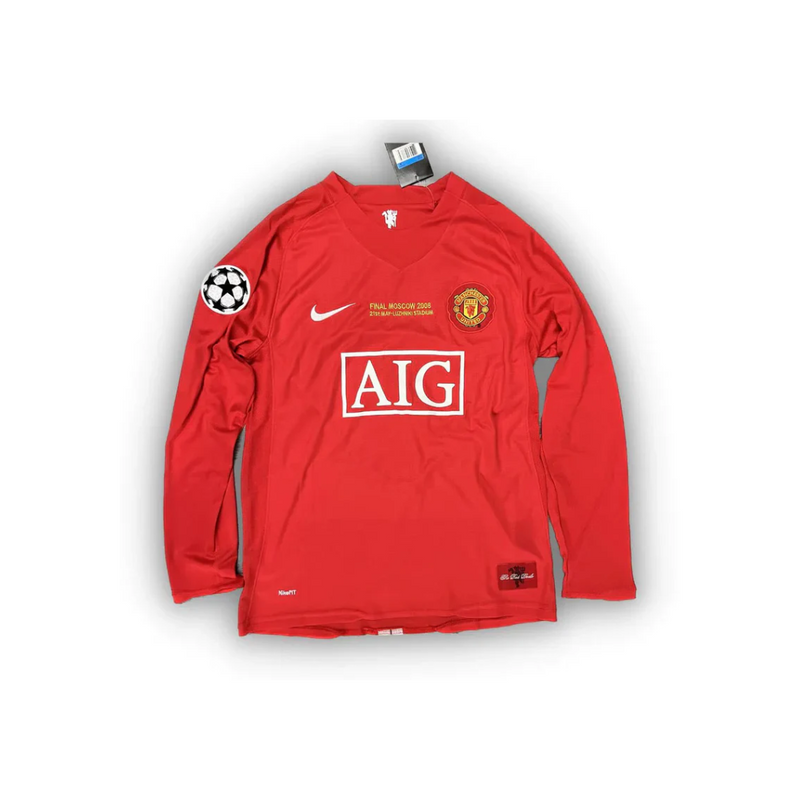 Camisa Manchester United Manga Longa Vermelho 07/08 - Versão Retrô