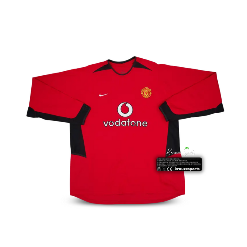 Camisa Manchester United Manga Longa 03/04- Versão Retrô