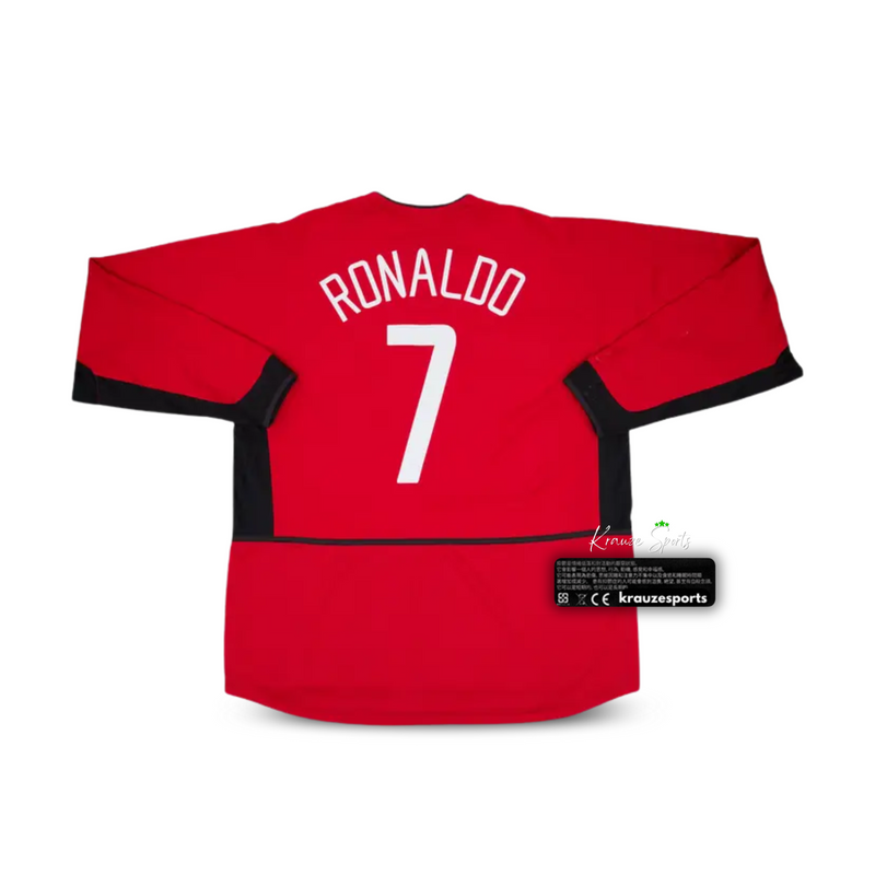 Camisa Manchester United Manga Longa 03/04- Versão Retrô