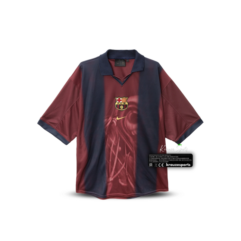 Camisa Barcelona I 2000/01 Retrô x Travis Scott Skeleton