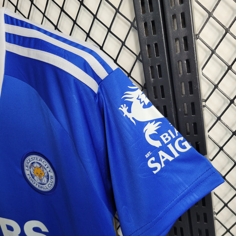 Camisa Leicester Home 23/24 Torcedor Masculina - Lançamento-Krauze Sports