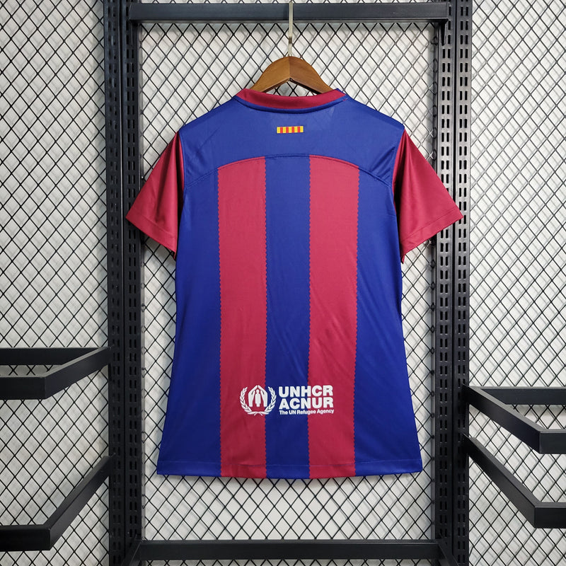Camisa Barcelona Home 23/24 - Feminina-Krauze Sports