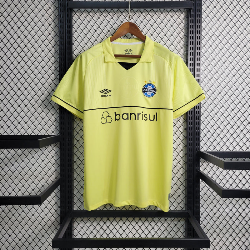 Camisa Grêmio Goleiro 23/24 - Torcedor Masculina - Amarela-Krauze Sports
