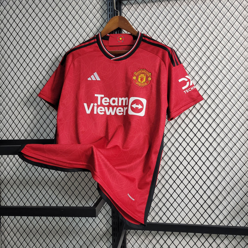 Camisa Manchester United Home 23/24 - Torcedor Masculina - Lançamento-Krauze Sports