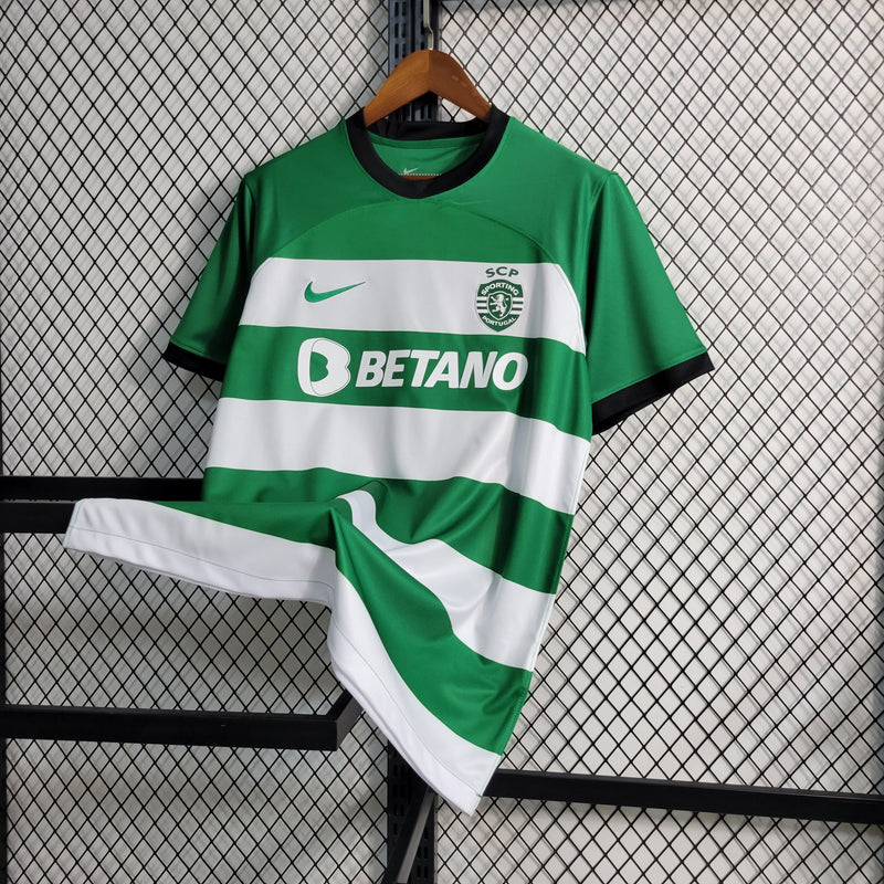Camisa Sporting Home 23/24 - Torcedor Masculina - Lançamento-Krauze Sports