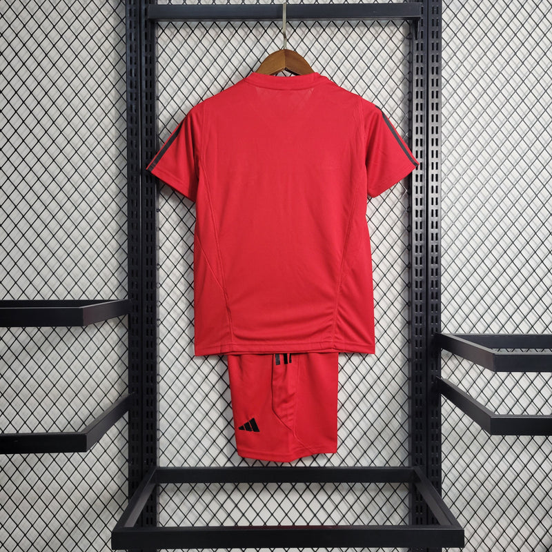 Kit Infantil Flamengo Treino 23/24 - Vermelho-Krauze Sports