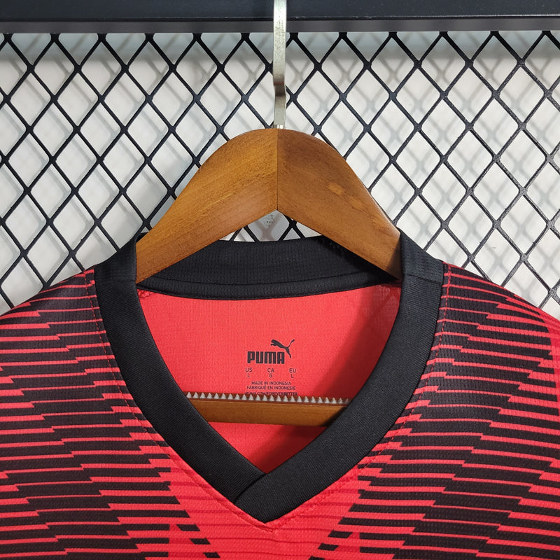 Camisa Milan Home 23/24 - Puma Torcedor Masculina - Lançamento-Krauze Sports
