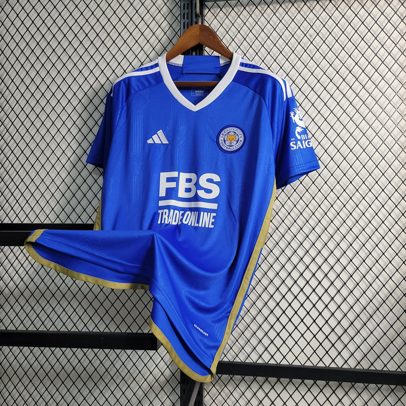 Camisa Leicester Home 23/24 Torcedor Masculina - Lançamento-Krauze Sports